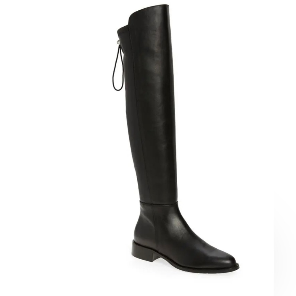 Aquatalia Norina Over The Knee Black Leather Boots Women's Size 10 NIB